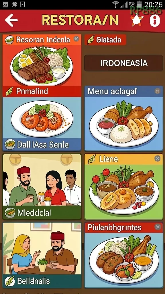 Cuplikan layar menu unduhan rp886 untuk perangkat Android